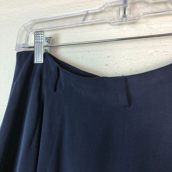 Vintage Studio G‎ Womens Silk Button Down Midi-Skirt Size 12 Navy Whimsigoth - Picture 3 of 7
